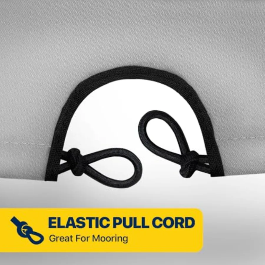 غطاء قارب احترافي مقاوم للماء لحماية جميع الأحوال الجوية من الدرجة البحرية يناسب ما يصل إلى 18'19.6 بوصة طول 82 وات مثالي لقارب الجهير VHull Runabout