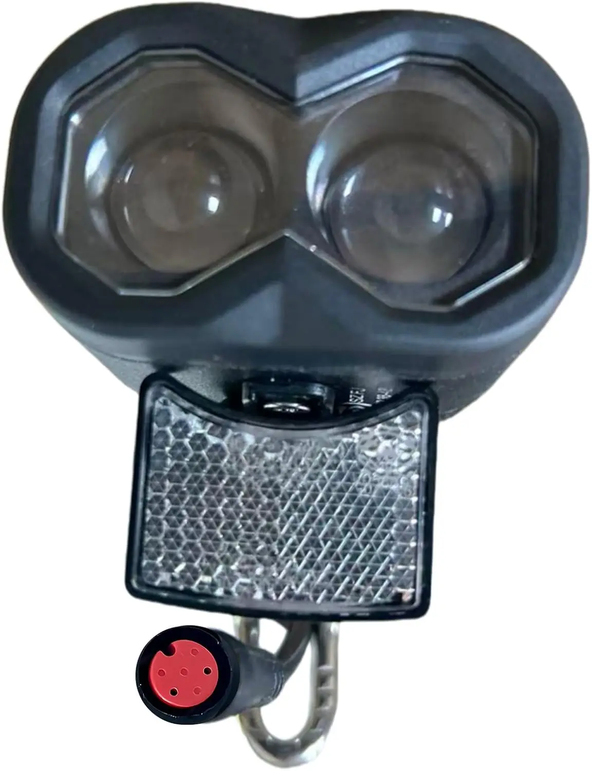 36V-48V ebike headlight with horn, waterproof 2-pin connector for e-bikes & scooters night riding