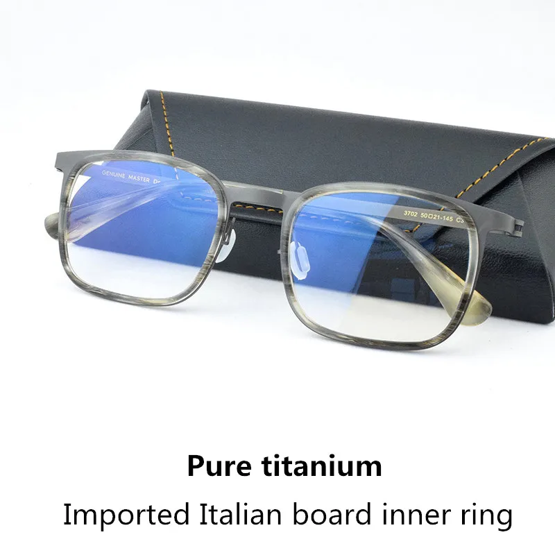 

pure Titanium Glasses Frame for Men women 3702 Vintage square Myopia Prescription Eyeglasses Frames 2024 Optical Korean Eyewear