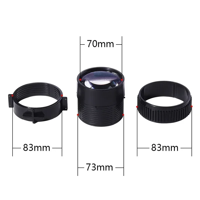 4-5.8\'\' LCD Projector Lenses Professional Projection Magnifier Lens Short Focus Wide-angle High Definition No Distortion