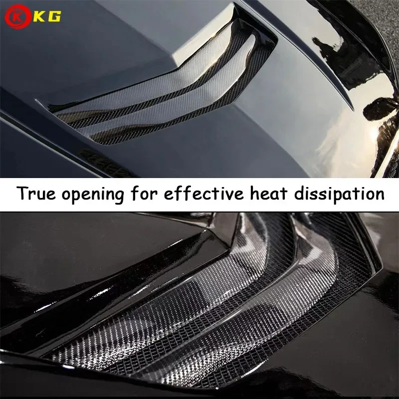 KQX Premium Vented Carbon Fiber Hood Exterior Mod Part For XT6 2020+