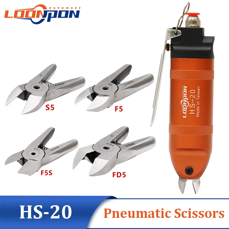 

HS-20 Air Scissors Shears Cutter Head Crimping Nipper Pneumatic Pliers Tool Part S5 S5S F5 FD5 F5S for Metal Wire Plastic PVC