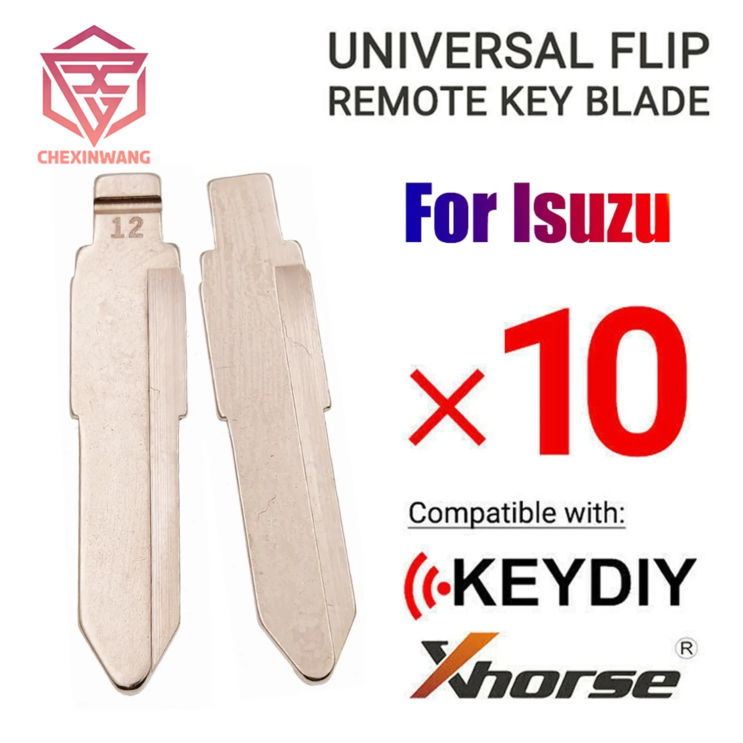 

10PCS/Lot NO. 12 Lishi ISU5 Key Blade For Isuzu Flip Key Blade Origin Car Blank Key Blade Uncut