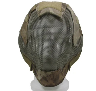 

Airsoft Mask Full Face Mask War Game Steel Mesh Paintbal Head Protective Mask hunting Full Cover V6 Mask9 Color