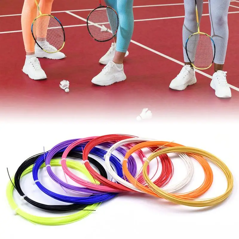 Durable Random Color Badminton Racket String Dia.0.7mm Length 10M High Elasticity Badminton Racquet Wire Badminton Supplies