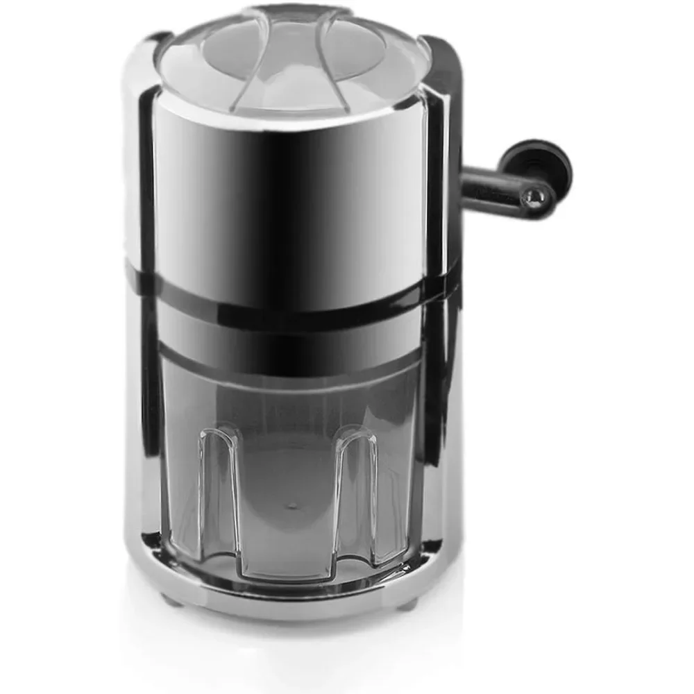 

Shaved Ice Machine, Manual Hand Crank Operated Ice Breaker Ice Crusher Maker Snow Cone Machine with Stainless Steel Blade