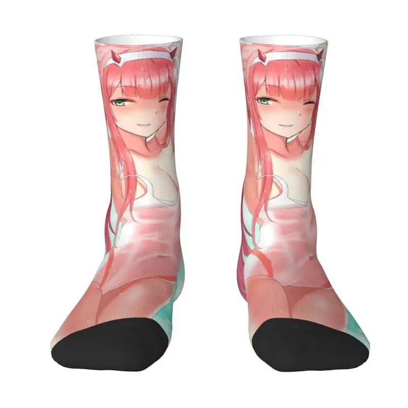 

Novelty Men's Darling In The Franxx Dress Socks Unisex Warm Comfortable 3D Printing Zero Two Crew Socks