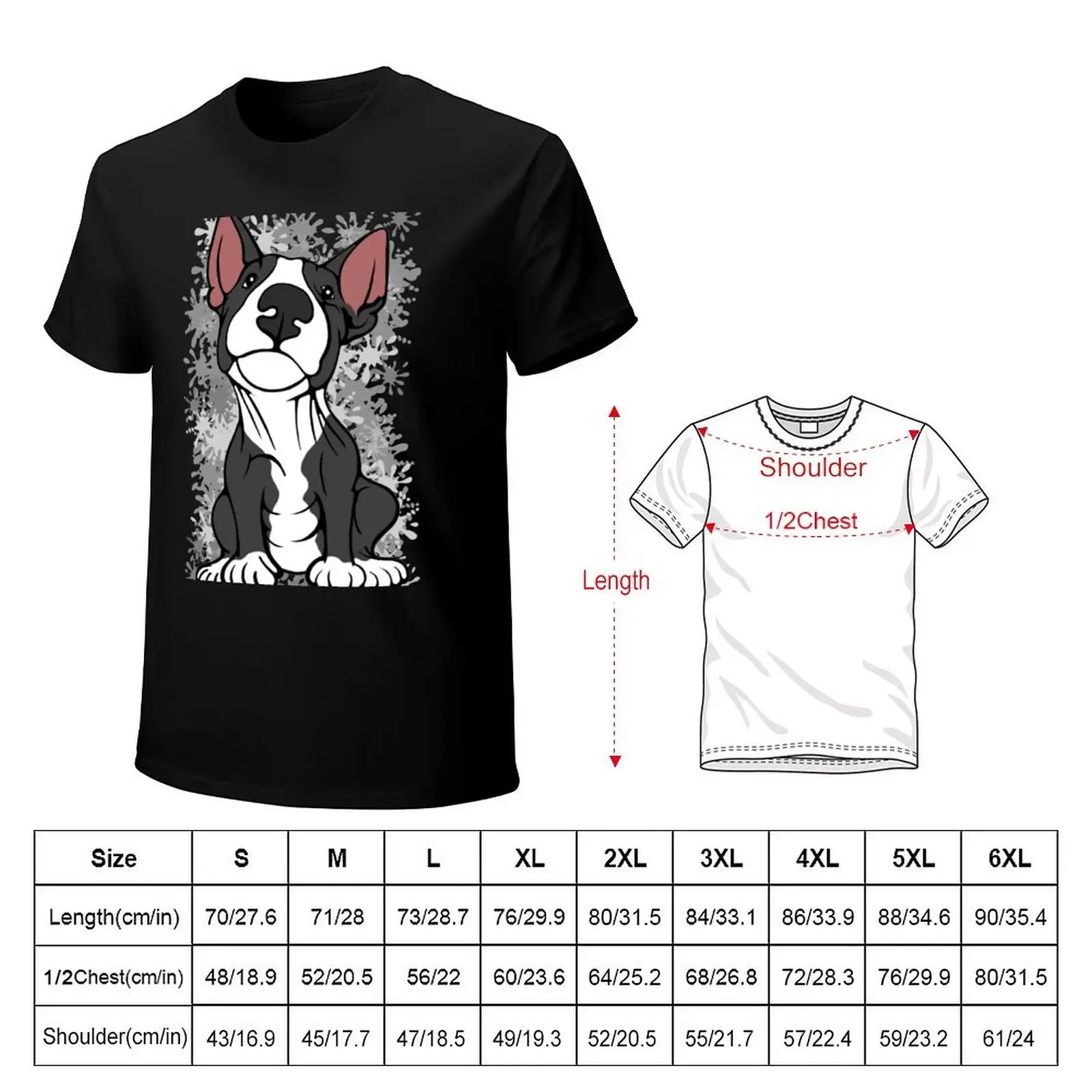 Cheeky English Bull Terrier Black & White T-Shirt customizeds shirts graphic tee t shirts men