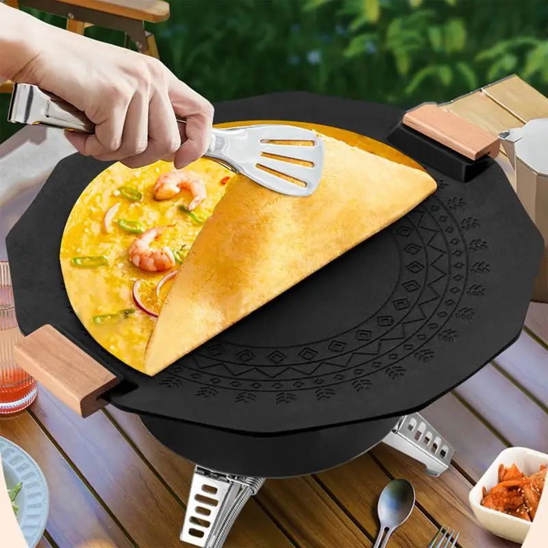 Griddle Grill Pan Nonstick BBQ Grill Pan Stove Top Grill Single Burner Stove Tops For Open Fire Camping