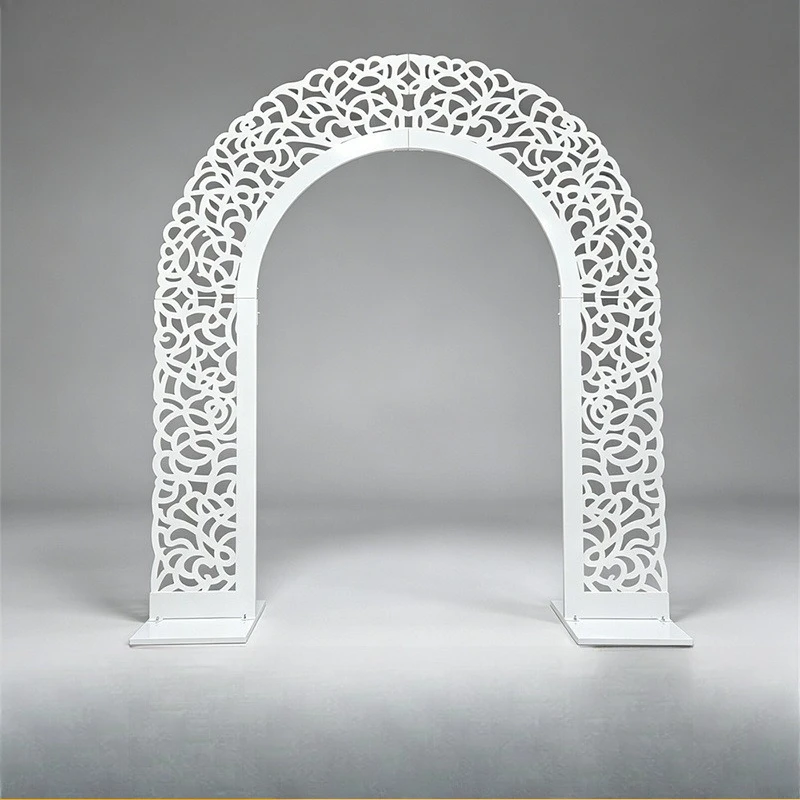 Wrought iron wedding arch background flower arch panel wedding stage decoration props