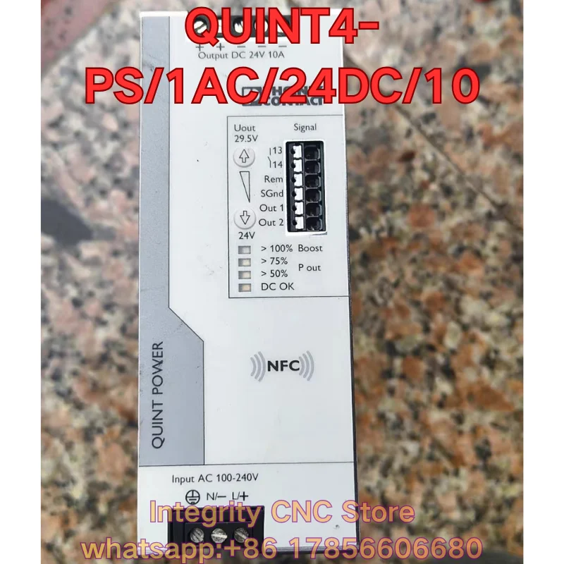 Second-hand QUINT4-PS/1AC/24DC/10 PLC module function test is normal 2904601