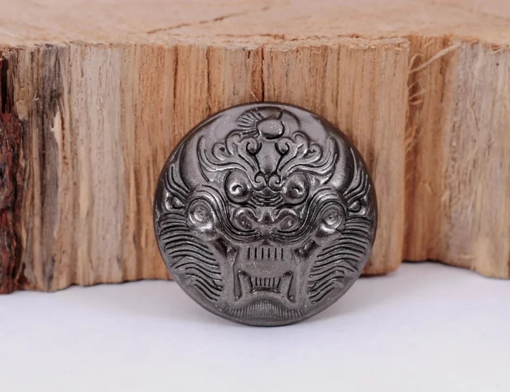 35MM 10pc Biker Gunmetal Heavy Strong Black China Dragon Head Conchos Button Rivet Stud Leathercraft Wallet  Bag Belt Decorative