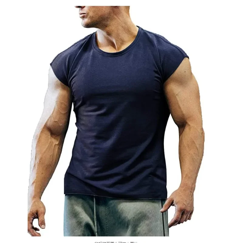 Gym Men\'s Sleeveless T-shirt Training Suit Summer Men\'s T-shirt Top Athlete Jersey Running Jogger Sportswear