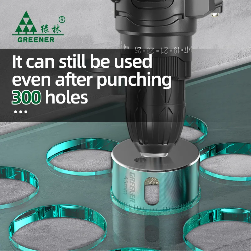 الأخضر 3-45 مللي متر الماس المغلفة لقمة ثقب مجموعة بلاط زجاجي ثقب المنشار مثقاب الخشب مثقاب الخشب الجاف لبلاط السيراميك الرخام الزجاج الجرانيت