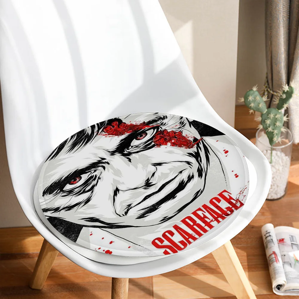 Scarface The World is Yours Classic Movie European Meditation Cushion Stool Dining Chair Tatami Seat Anti-Slip Outdoor Cushions