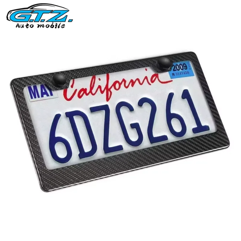 

USA Mexico Canada 100% Carbon Fiber License Plate Frame Standard Light Duty Anti Rust Car Truck Parts