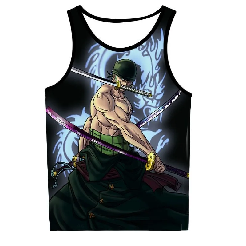 One Piece anime peripheral clothing Luffy Zoro Chopper vest clothes sleeveless T-shirt cute adult children\'s tops wholesale