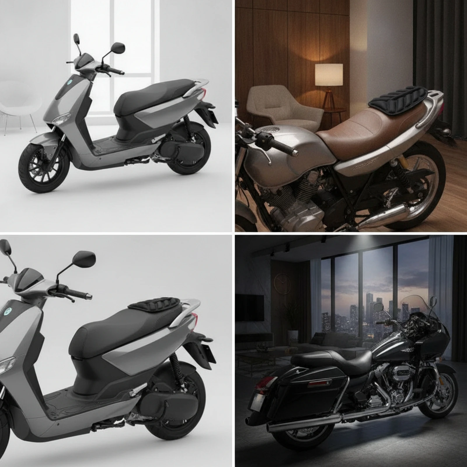 Motorcycle Seat Cushion Cover Contoured Motorbike Seat Cushion Pad Motorcycle Saddle Cover Universal Breathable