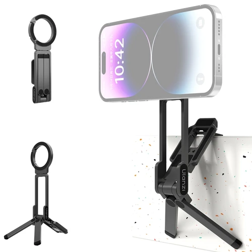 Imagen 2 del producto Soporte para teléfono Ulanzi MA38 MagLock con soporte Arca-Swiss para teléfono inteligente trípode de mano modo a presión con gancho oculto para colgar en la pared