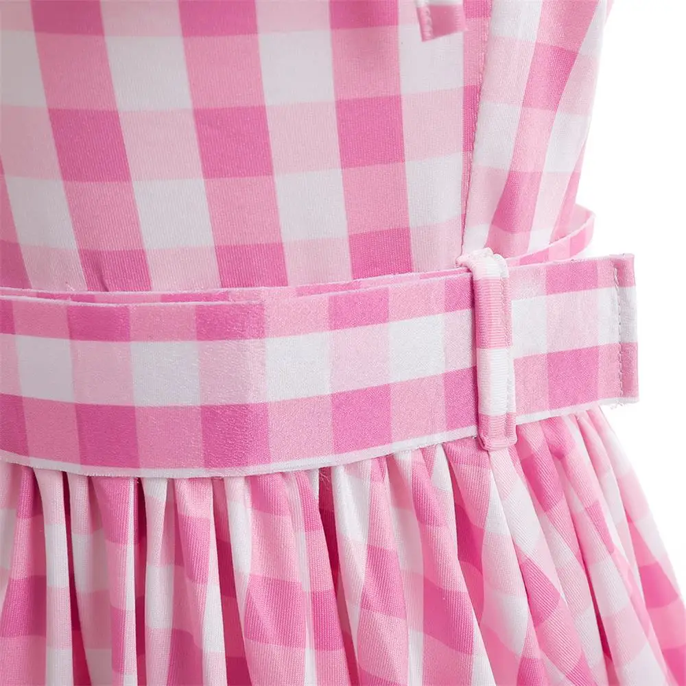 فستان أميرات منقوش للفتيات ، أزياء تنكرية للأطفال ، ملابس حفلة عيد ميلاد ، عيد الهالوين ، ماردي غرا ، وردي