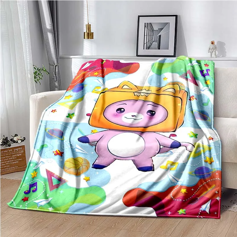 Lankybox Boxy and Foxy Plush Blanket, YouTube Internet Celebrity,children Gift,friend Gift,pet,Justin Kroma and Adam McArthur