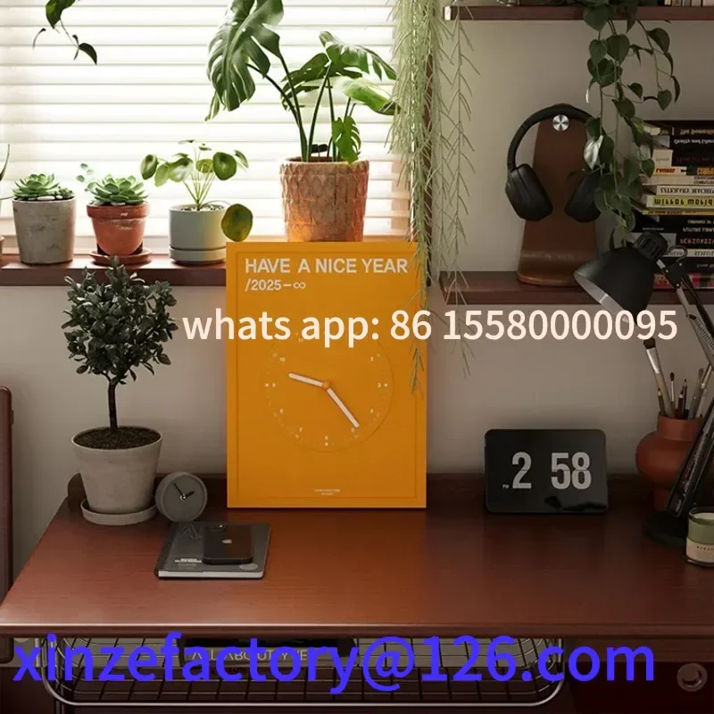 Personalizável novo 30x40cm simples relógio de parede moderno sala de estar decoração mudo led luxo silencioso