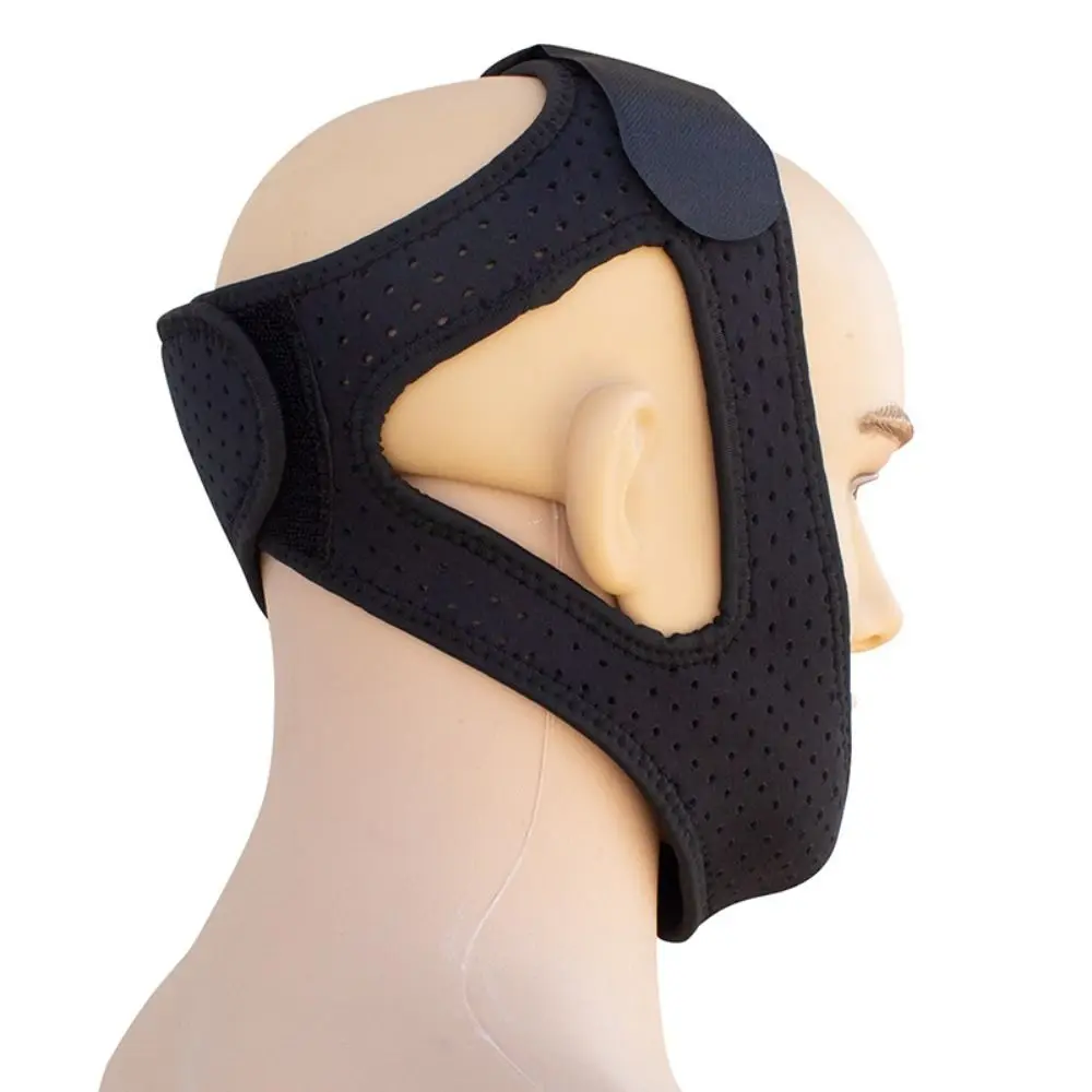Adjustable Anti Snoring Chin Strap Mouth Shut Snore Reduction Sleep Chin Strap Comfortable Breathable Sleep Aid Strap