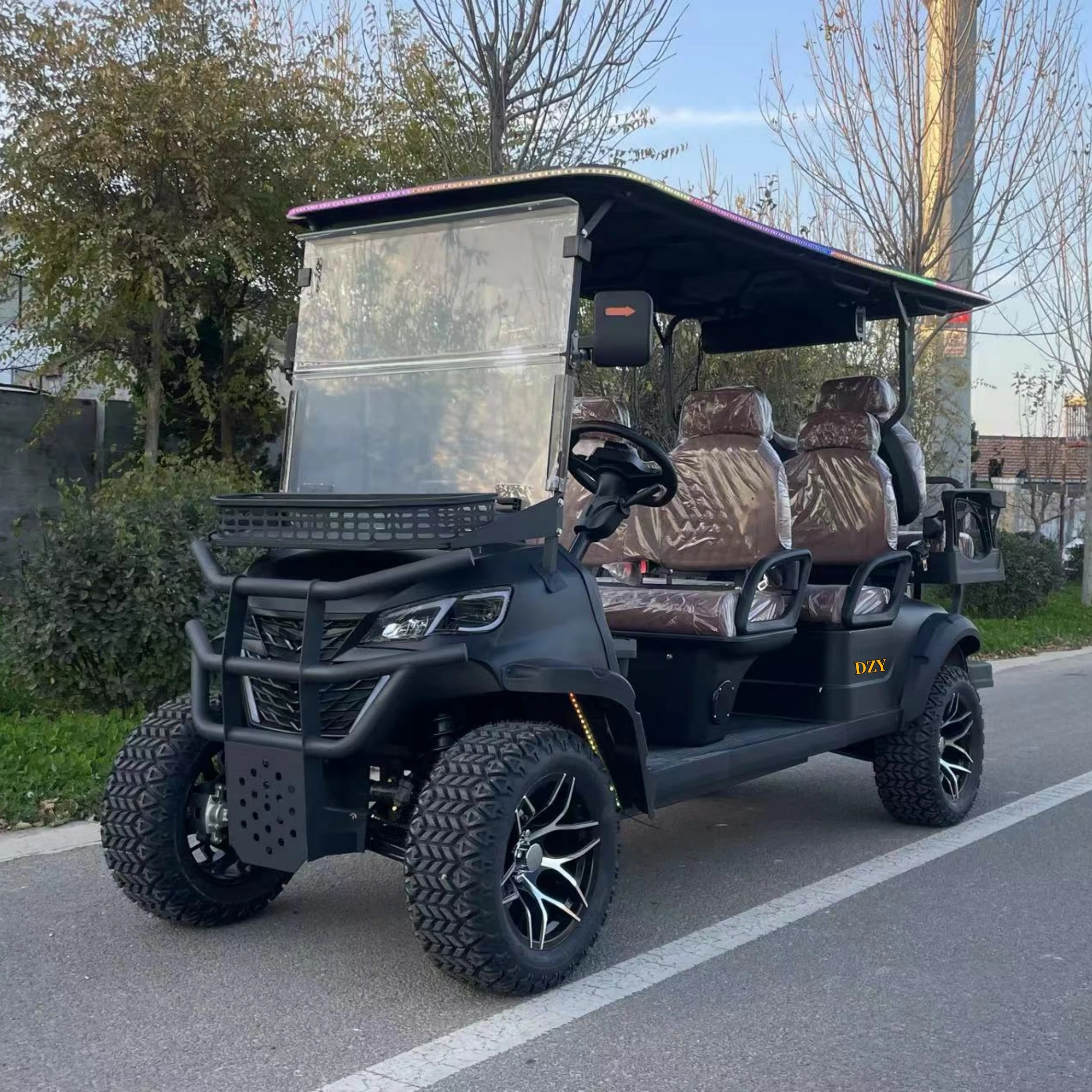 6 Passenger 4+2 Seater Electric Golf Car New Stylish Golf Cart for Hunting with High Cost Performance