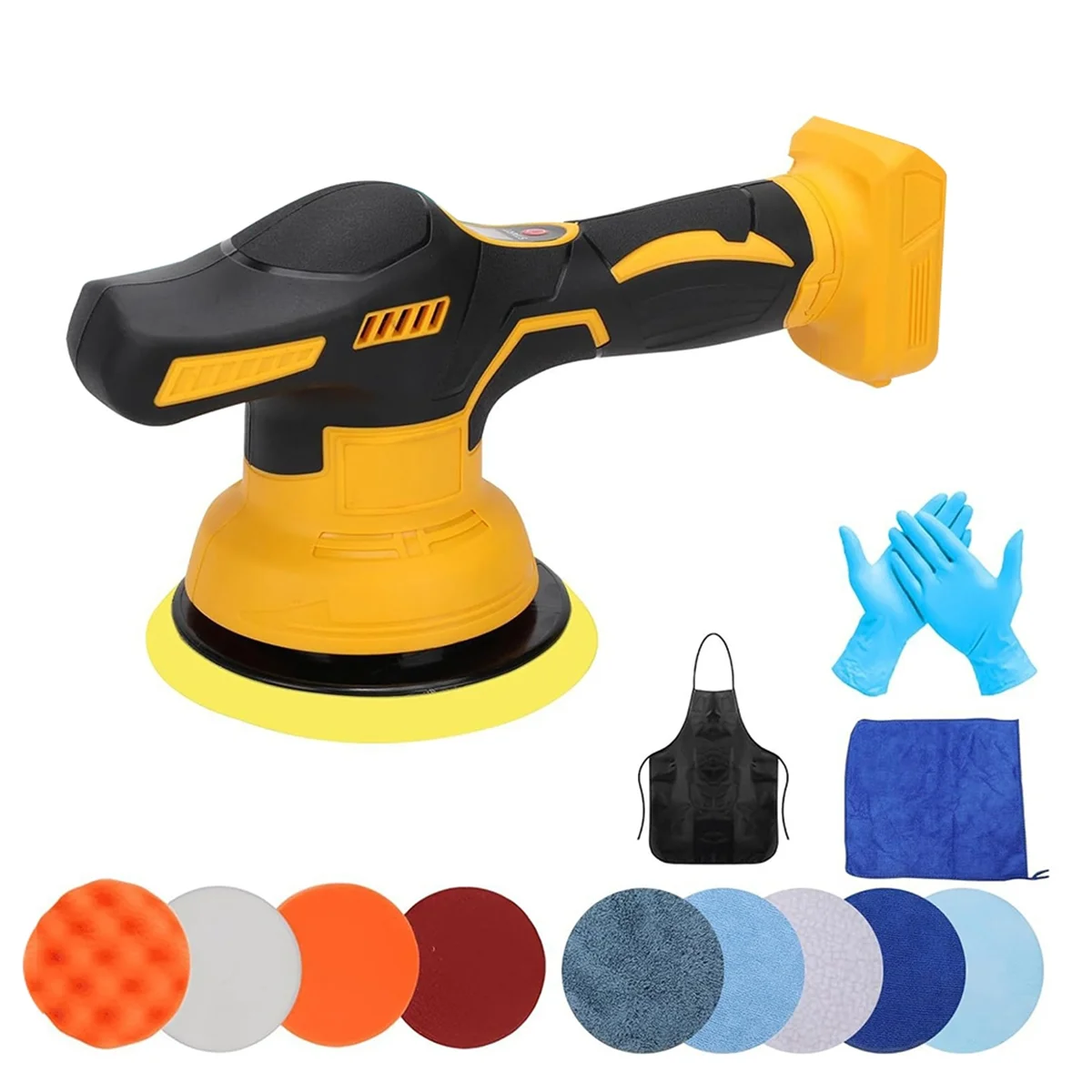 Cordless Car Buffer Polisher for 20V Battery 8Variable Speed 3500RPM Car Buffer Polisher for Car Detailing Waxing