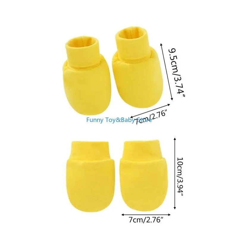 لا خدش القفازات الجوارب مجموعة قفازات مضادة للخدش أغطية القدم قفازات حماية اليد للأطفال الرضع 0-12 شهر هدايا الأطفال حديثي C90B