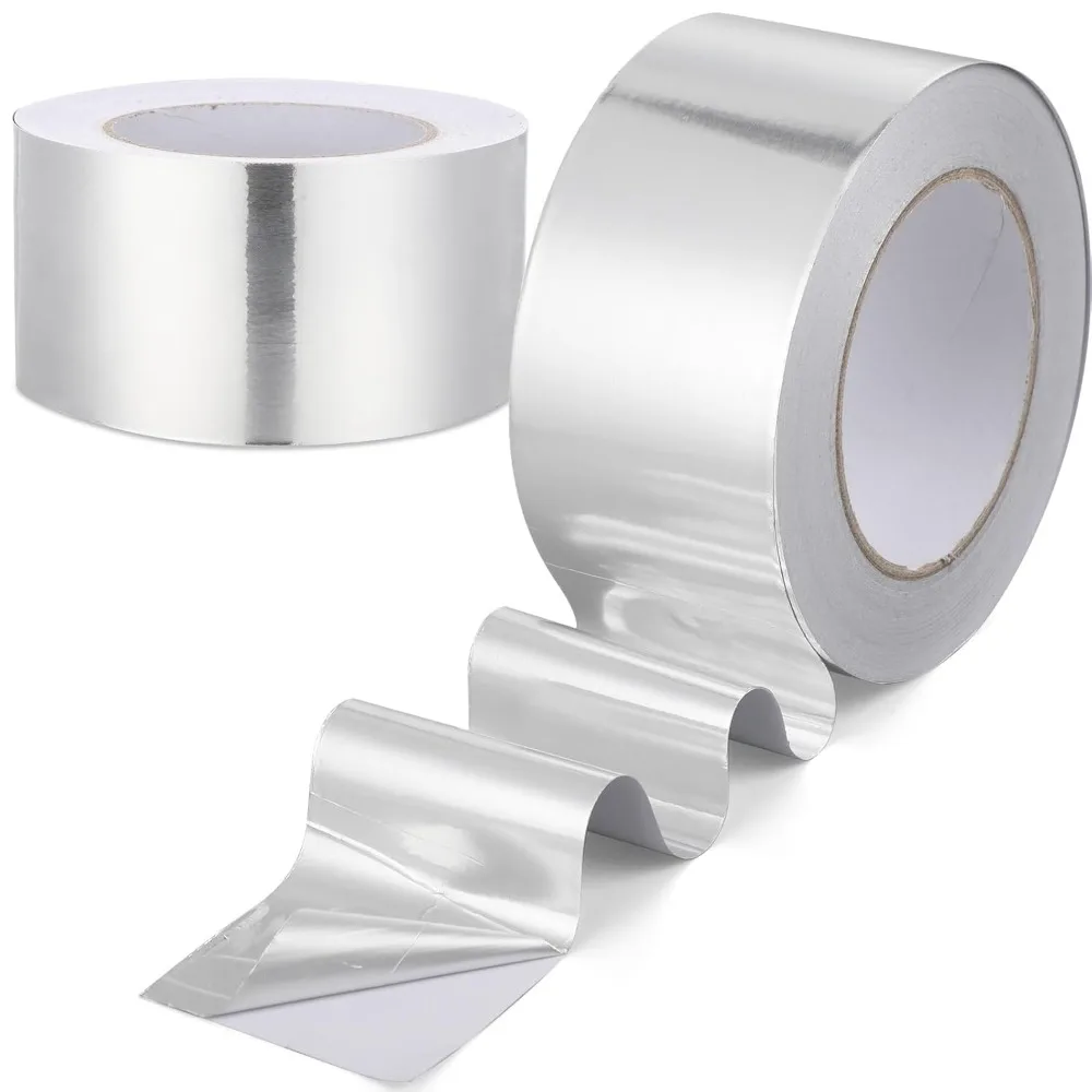 Aluminium Foil Tape Silver Heat Resistant Leakproof Adhesives Patching Repair Anti-Leakage Duct Tape Kitchen Waterproof Stickers