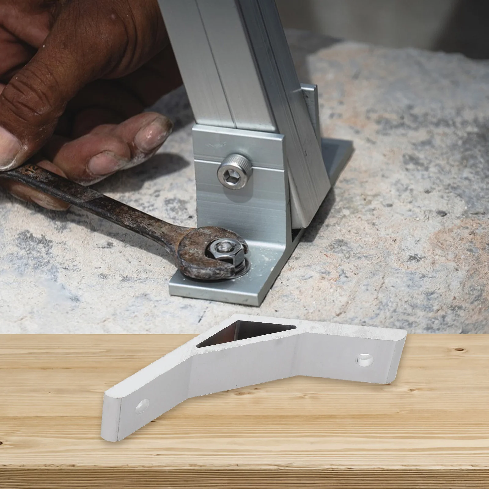 وصلة توصيل 135 درجة دعامة زاوية دعامة ألومنيوم سهلة التركيب وسهلة الاستخدام وأداء طويل الأمد