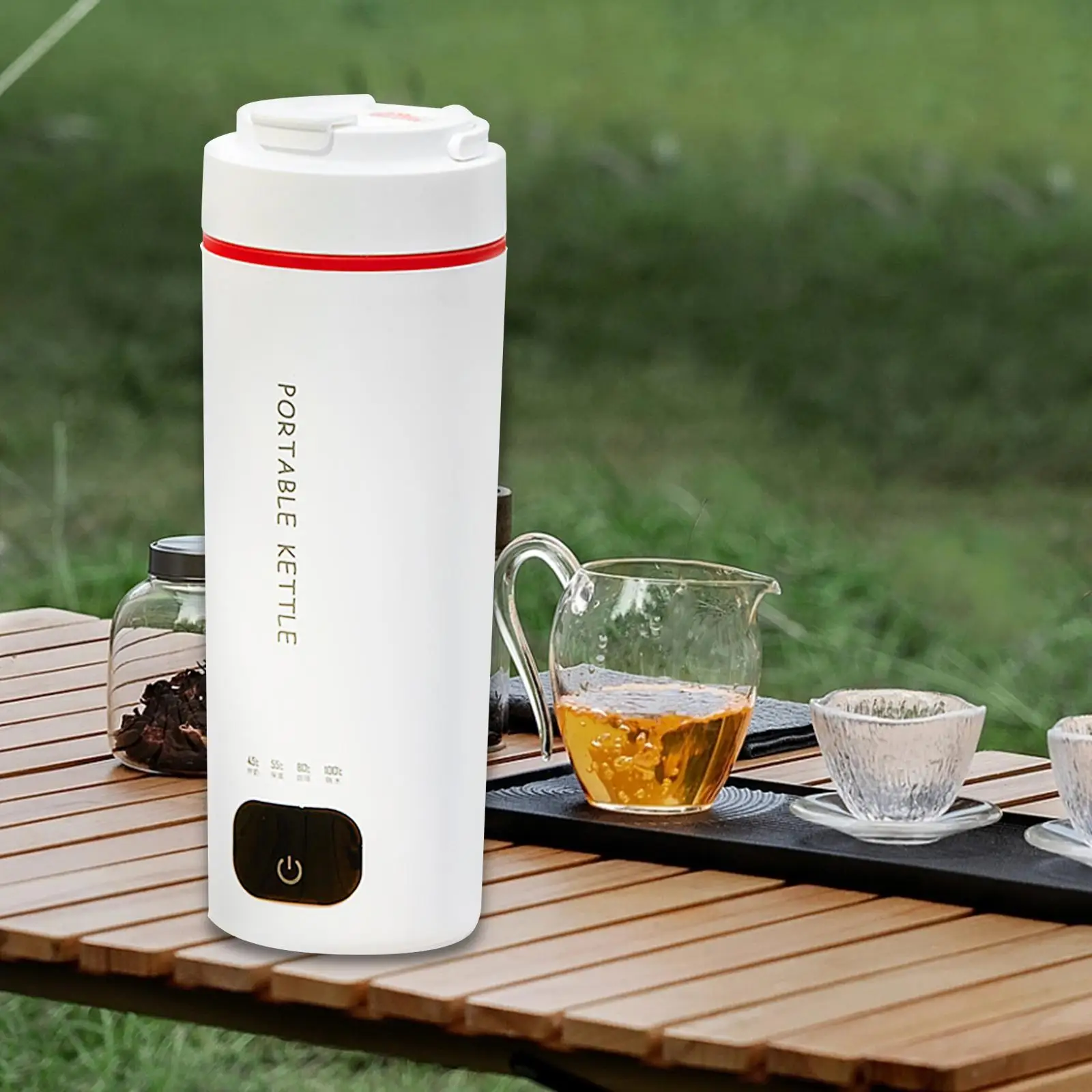 Portable Electric Kettle Insulated Electric Kettle Auto Shut Off Boil Dry Protection Milk Hot Water Boiler for Travel Car Office