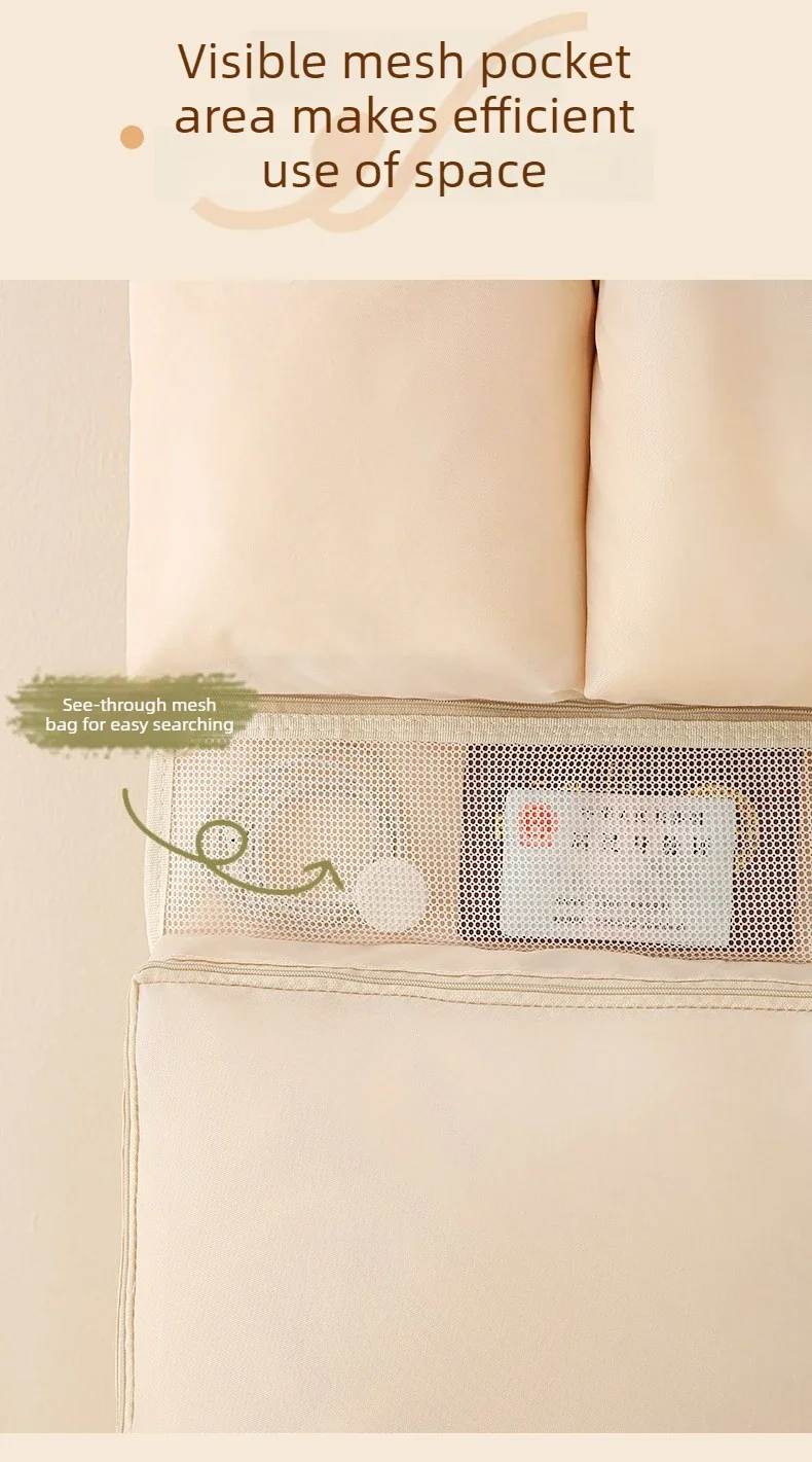 Reise-Hängeaufbewahrungstasche Tragbarer Faltbarer Mehrfach-Organizer für Kleidung und Accessoires – Detail 9