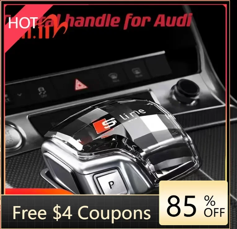 

For Audi Hot 1pcs Crystal Gear Shift Knob Cover For Audi Q7 A6 Q8 SQ5 A5 A4 S4 RS5 RS6 A7 SQ8 2016-2024 Gear Lever Handle
