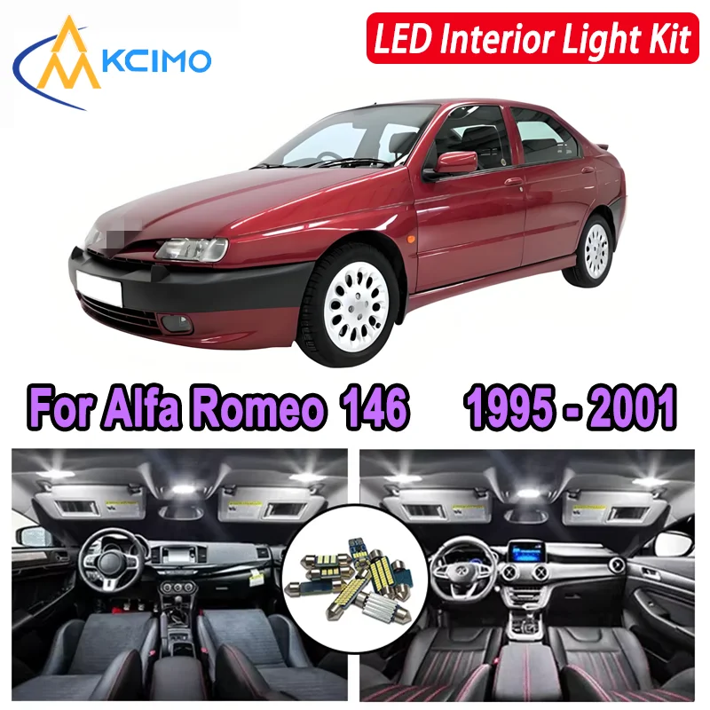 

For Alfa Romeo 146 1995 1996 1997 1998 1999 2000 2001 Premium Bright LED Interior Dome Map Trunk Light Kit Car Led Lamps Canbus