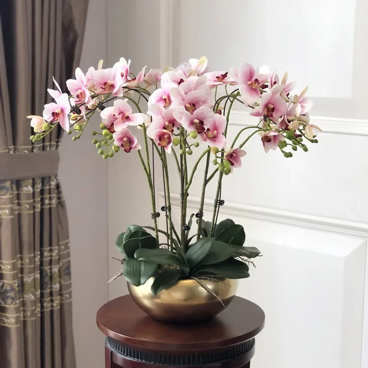 S-H27 High quality Artificial butterfly orchid Real Touch Orchid Potted Plant For Home Wedding Party Table Decoration Design