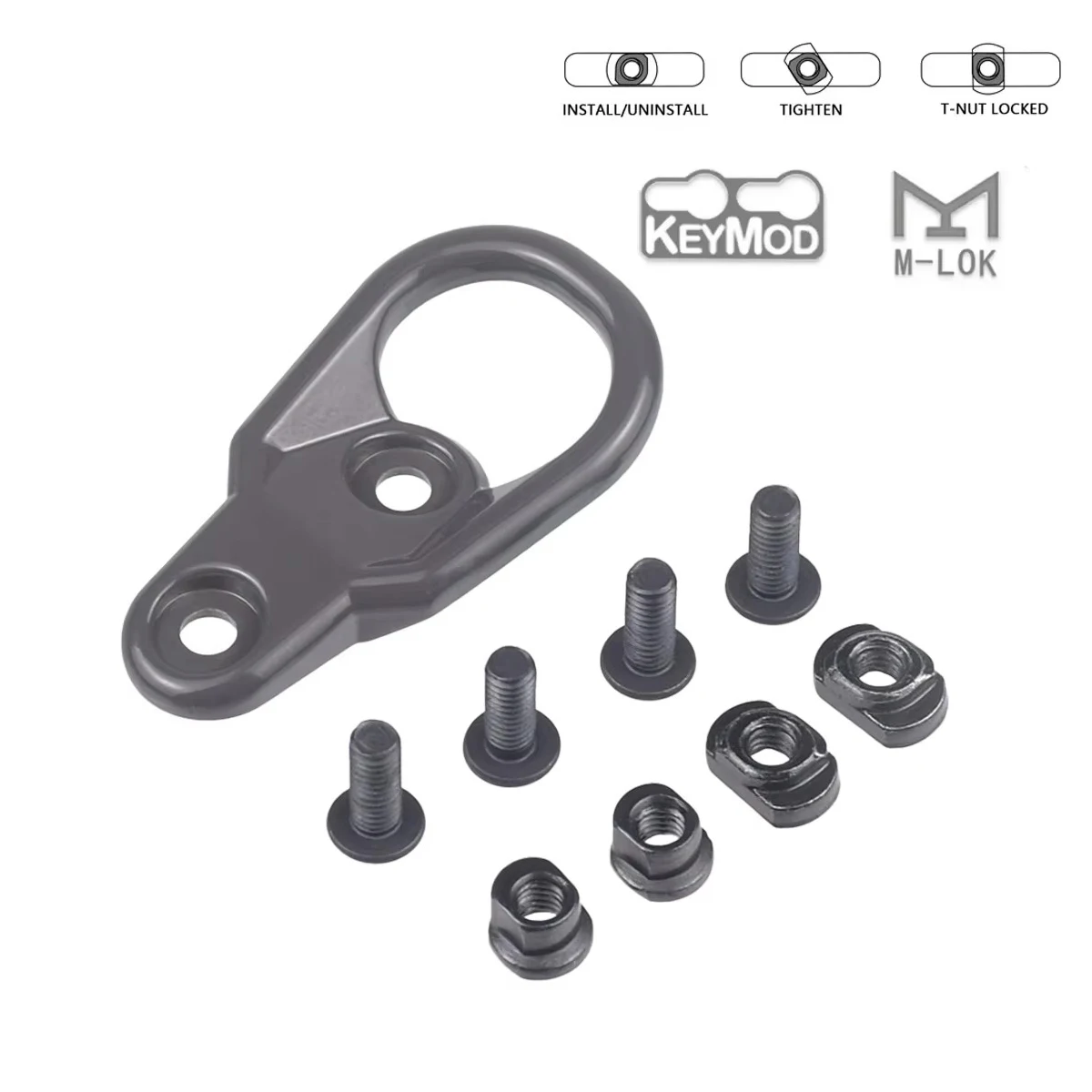 Taktischer CNC CQD Schultergurt Schnellverschluss RSA GBB Gurtadapter MLOK 20mm Schiene Jagd Airsoft QD Schlaufen AR15 AK47