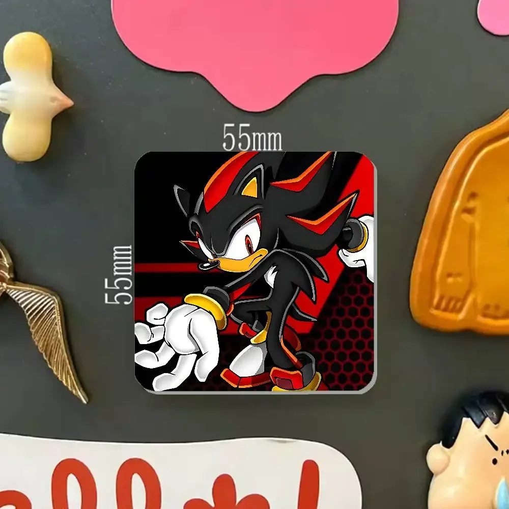 أنيمي القنافذ-الظل صور مغناطيس الثلاجة ملصقات مربعة تخصيص ديكور المنزل هدية تذكارية