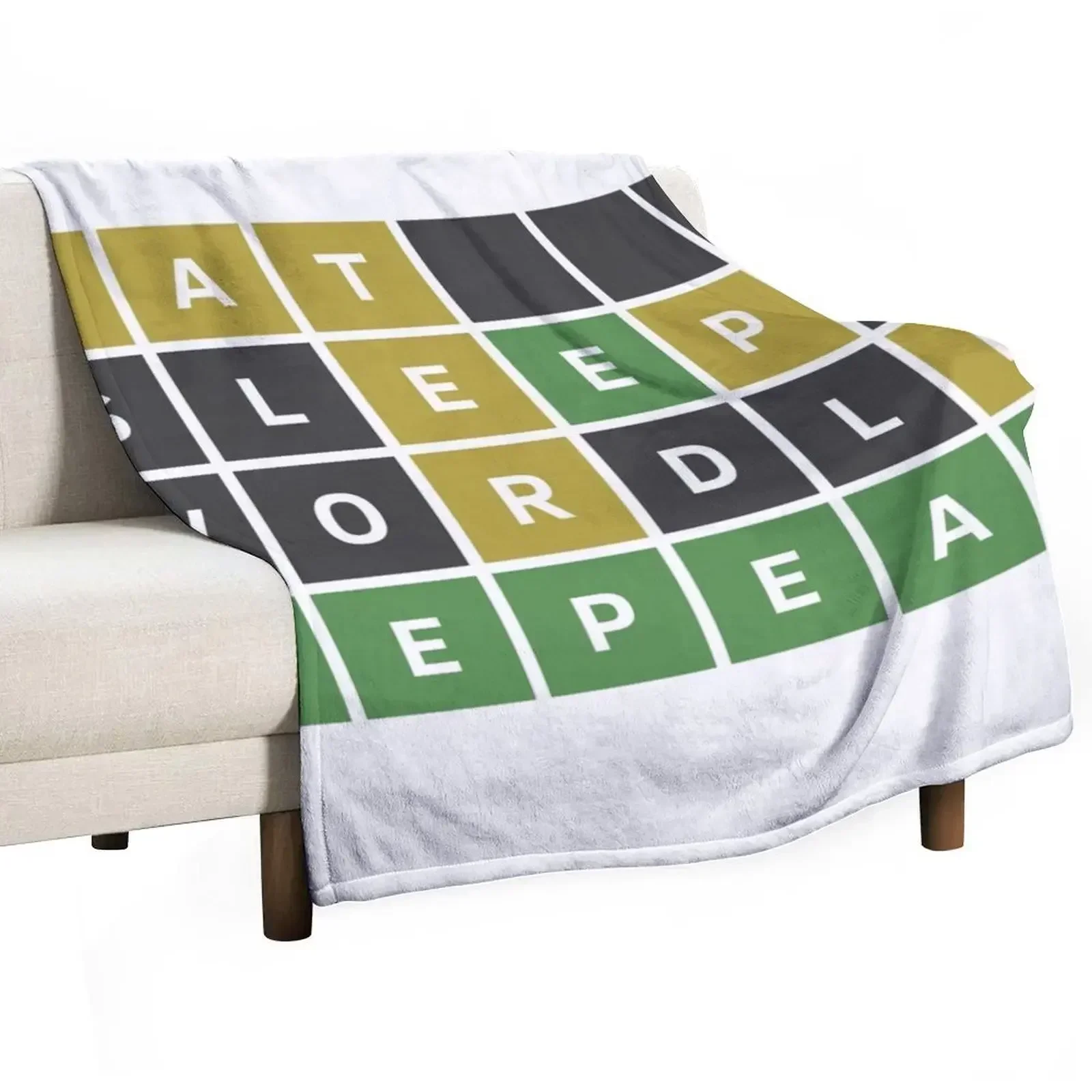 Eat Sleep Wordle Repeat (Wordle Style) Throw Blanket Custom Blankets Sofas Of Decoration Blankets