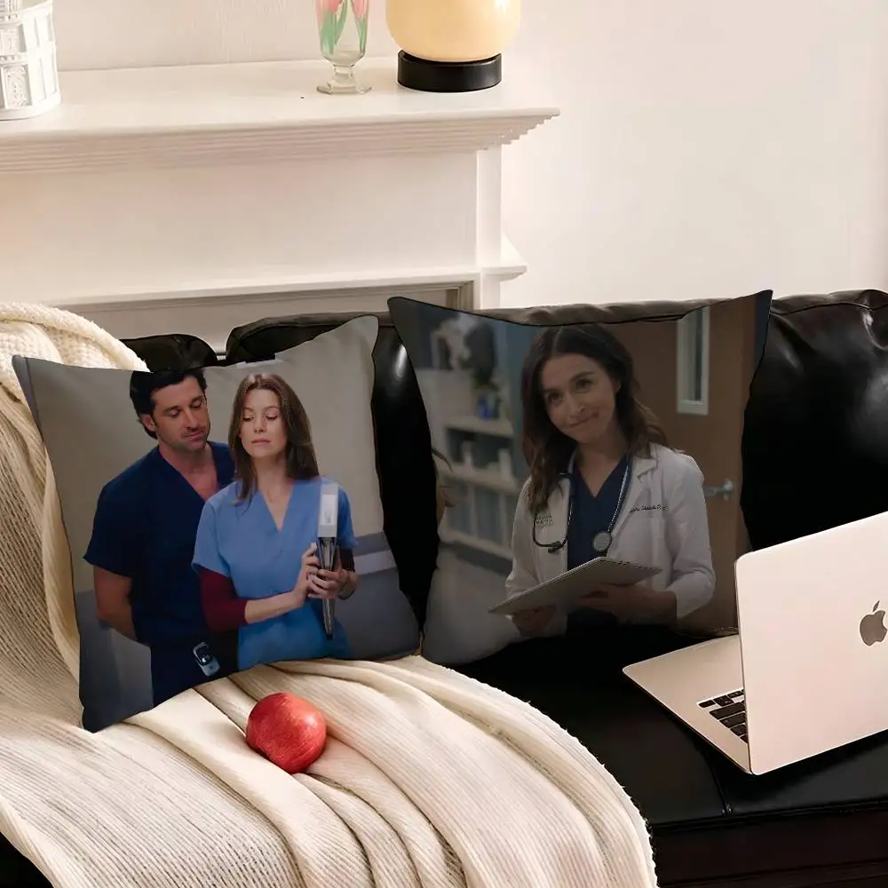 1pc TV Greys Anatomy Pillow Case Fashion Square Pillowcase Bedroom Sofa Room Ins Decoration Leisure