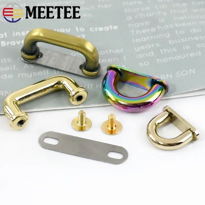 5Pcs Metal Buckles for Strap Bag Arch Bridge D Ring Connector Clasp Belt Hanger Hooks DIY Leather Craft Repair Accessories