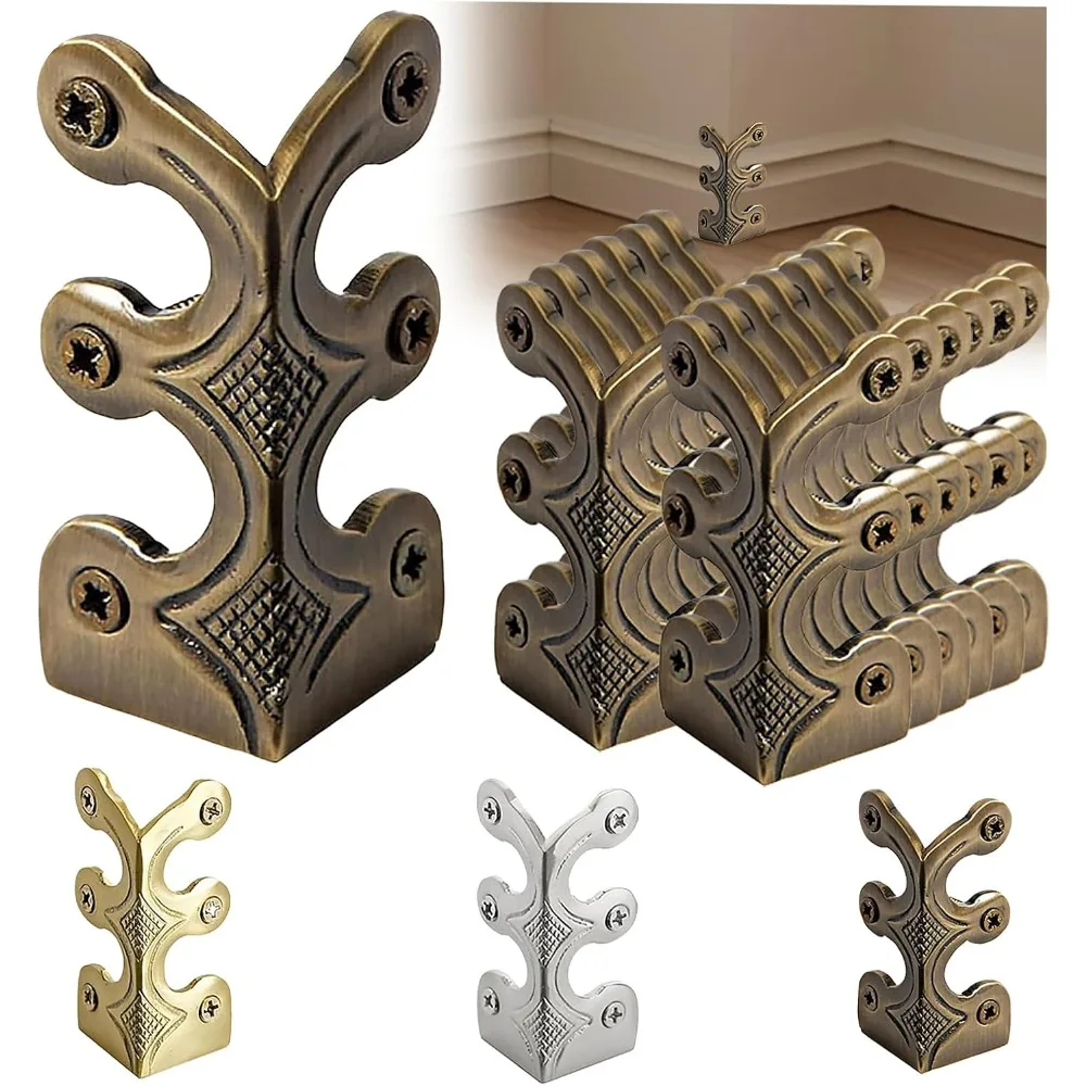 10pcs Skirting Board Corner Protective Cover, Solid Metal Corner Board Corner, Suitable for Decoration in Living Rooms, Bedrooms - view 4