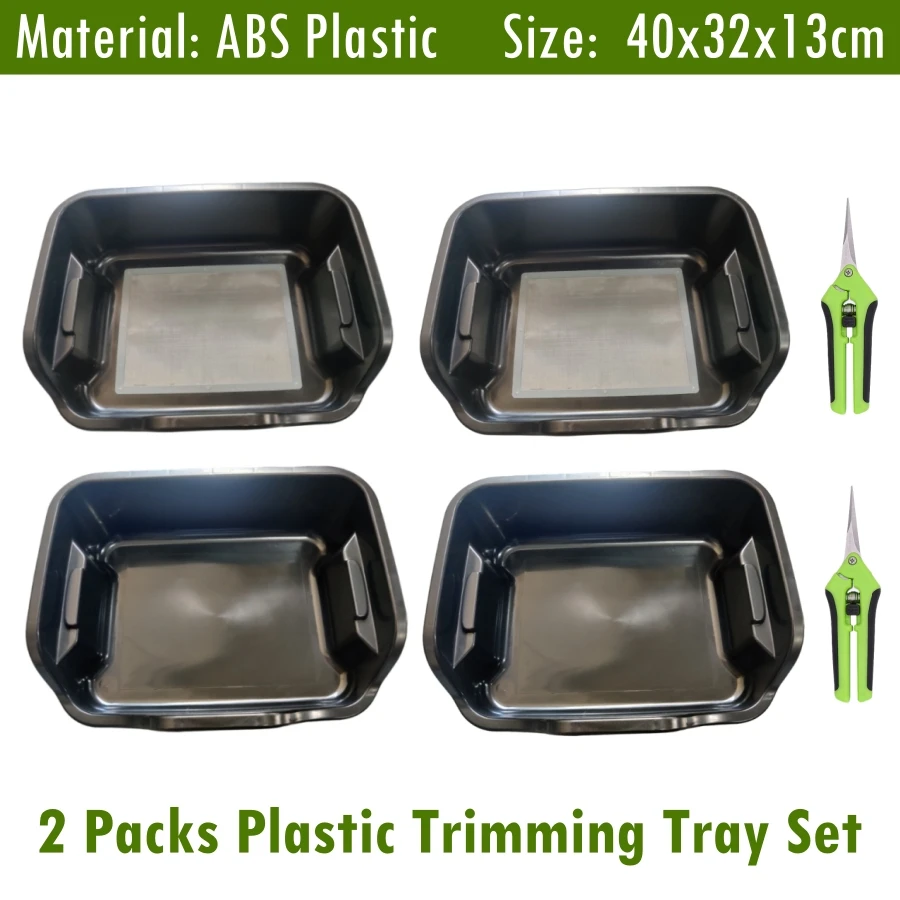 2-pakowa plastikowa taca do przycinania ABS z siatką ekranową 150 mikronów 40x32x13 cm Pojemnik na narzędzia do przycinania pąków i ziół Narzędzie