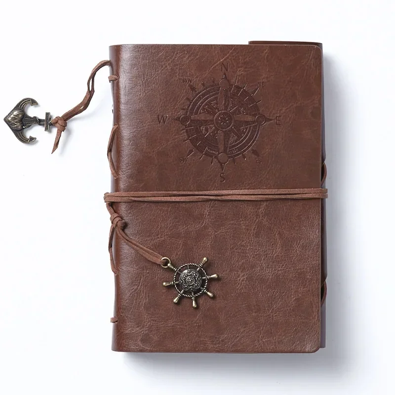 Vintage Antique Pirate Anchor A6 Spiral Notebook PU Leather Travel Journal Replaceable Stationery Gift - view 5