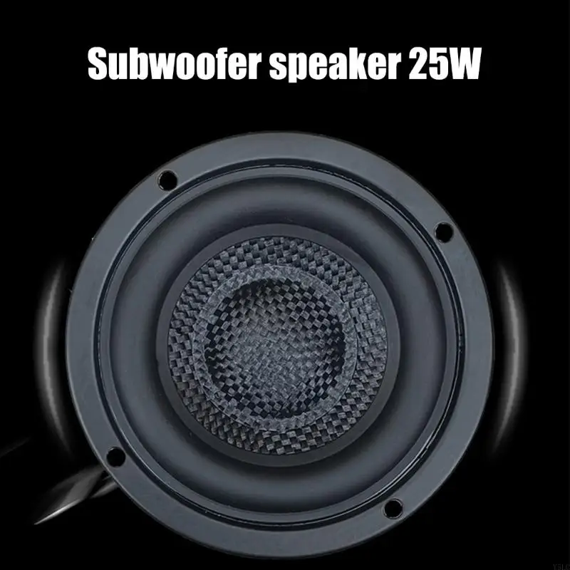 Y5LC 3 polegadas Woofers baixa frequência Subwoofer Alto-falantes HiFi para bordas borracha, 4Ohm 25W, som HiFi
