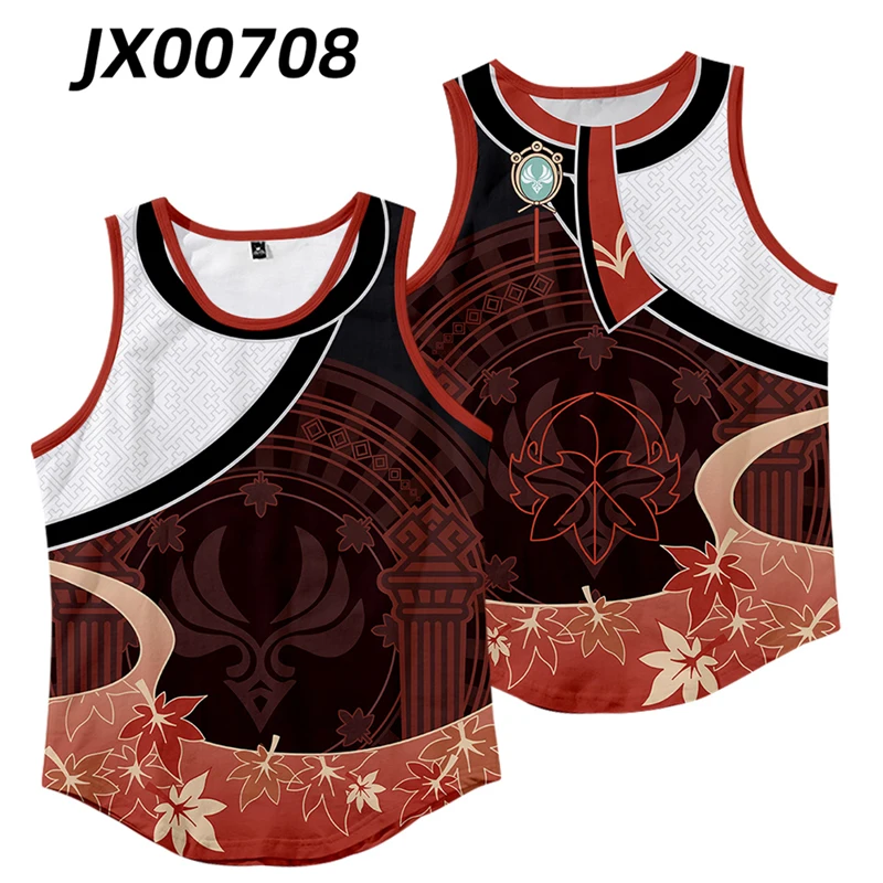 Genshin Impact Men's Underwear Slim Fit Vest Men Tank Tops Tartaglia Kaedehara Kazuha Venti Xiao Zhongli Keqing Cosplay Costume