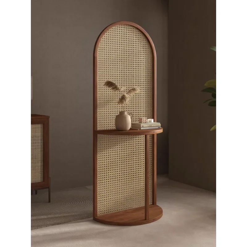 Japanese rattan screen partition living room entrance entrance bedroom rack movable modern simplicity