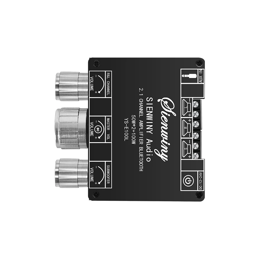 YS-E100L 50WX2+100W 서브우퍼 앰프 블루투스 5.1 디지털 앰프 보드 스테레오2.1 채널 무선 오디오 앰프 앱 제어