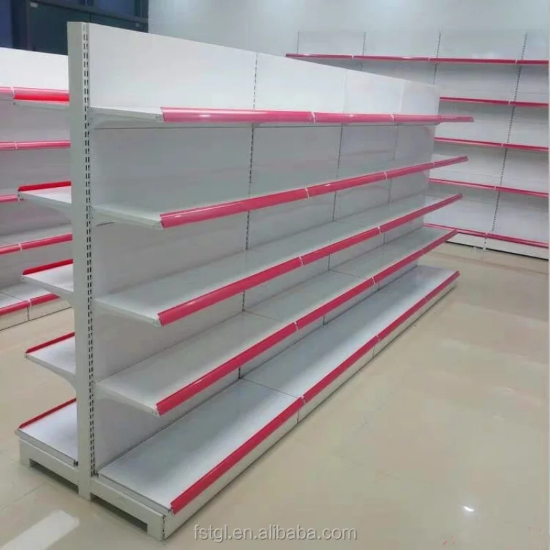 [Customized]Low-cost Supermarket Shelves Gondola Convenience Store Racks Shop OEM ODM B15 CAD Double-sided Metallic Heavy Duty